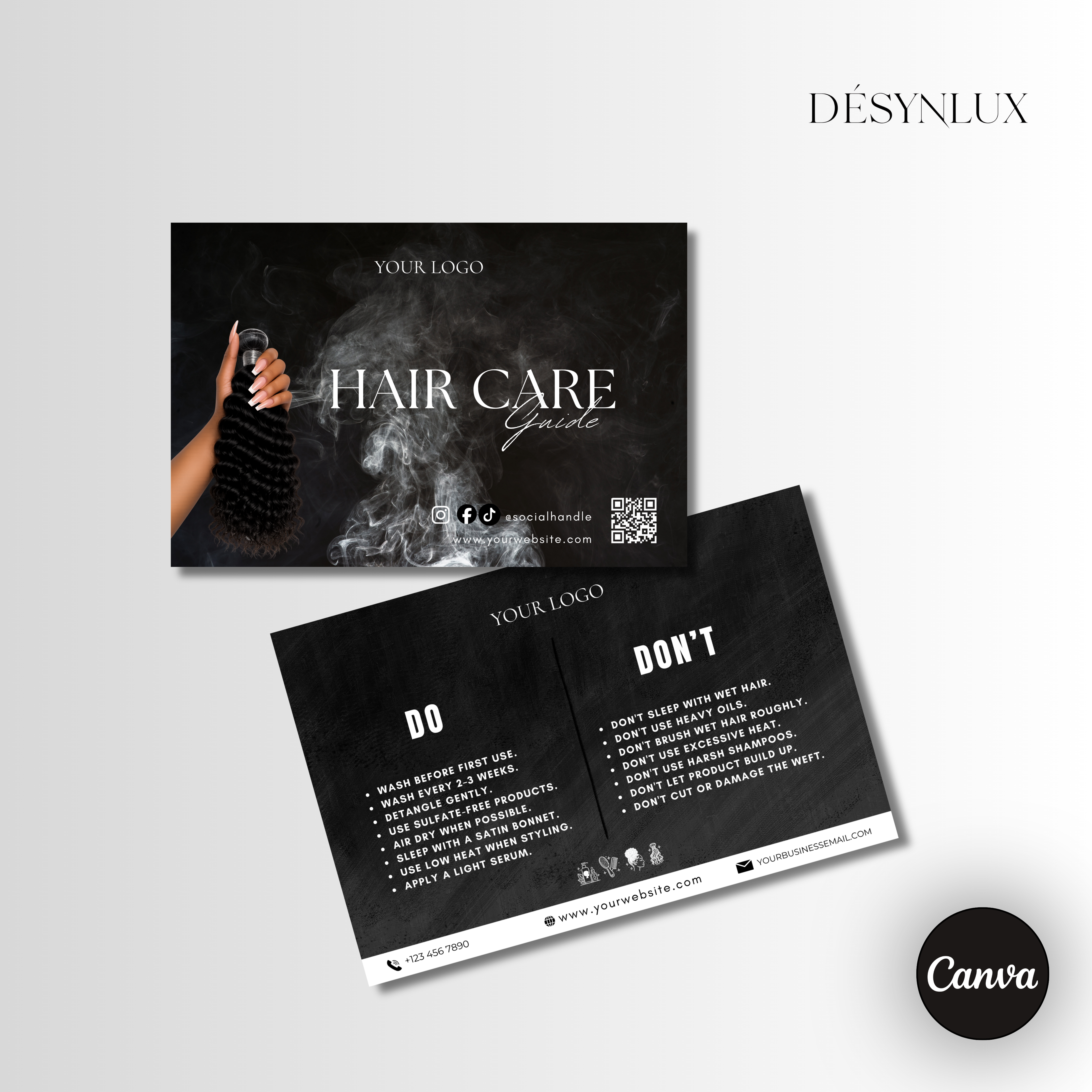 Hair Care Guide Template - AORA