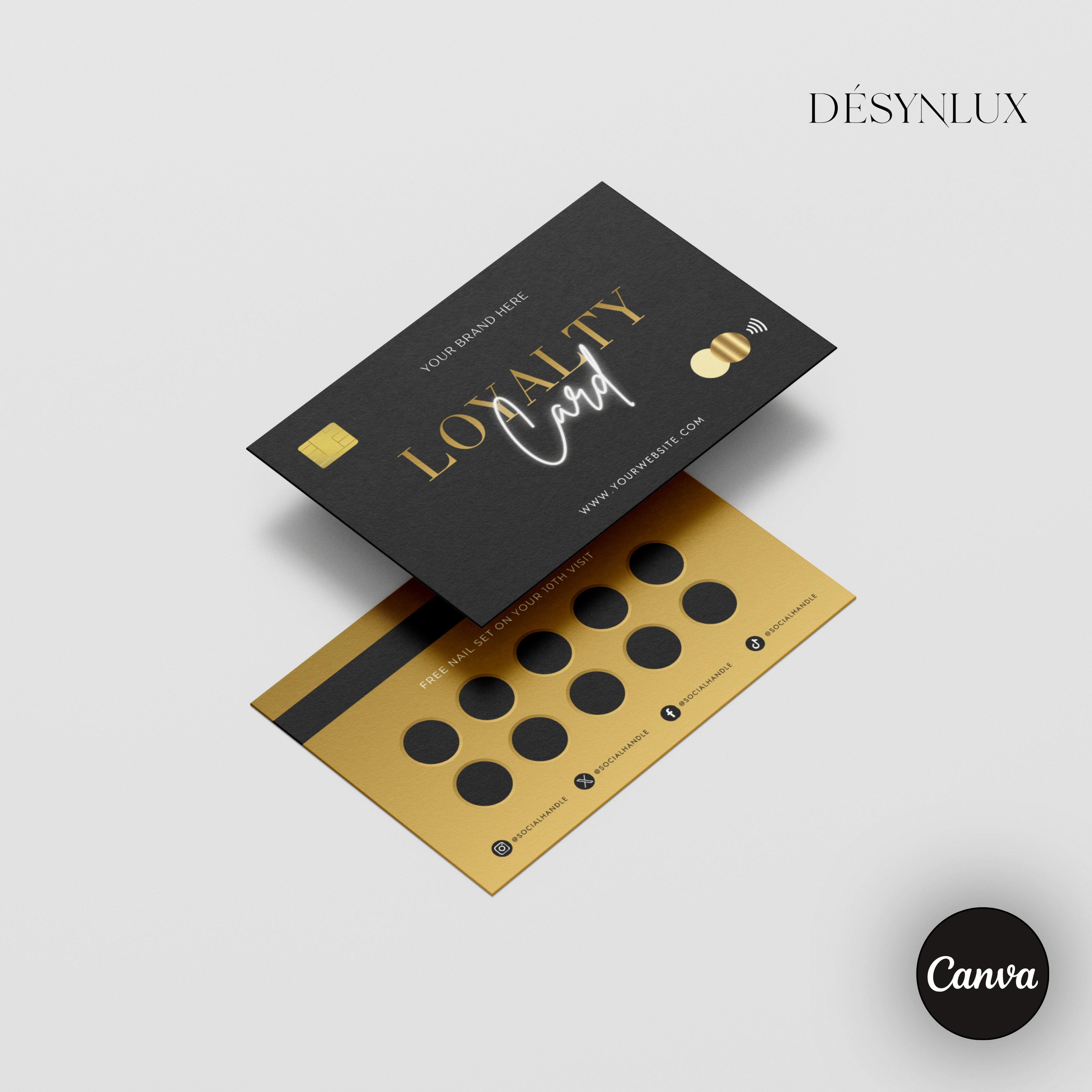 Nail Tech Loyalty Card Template