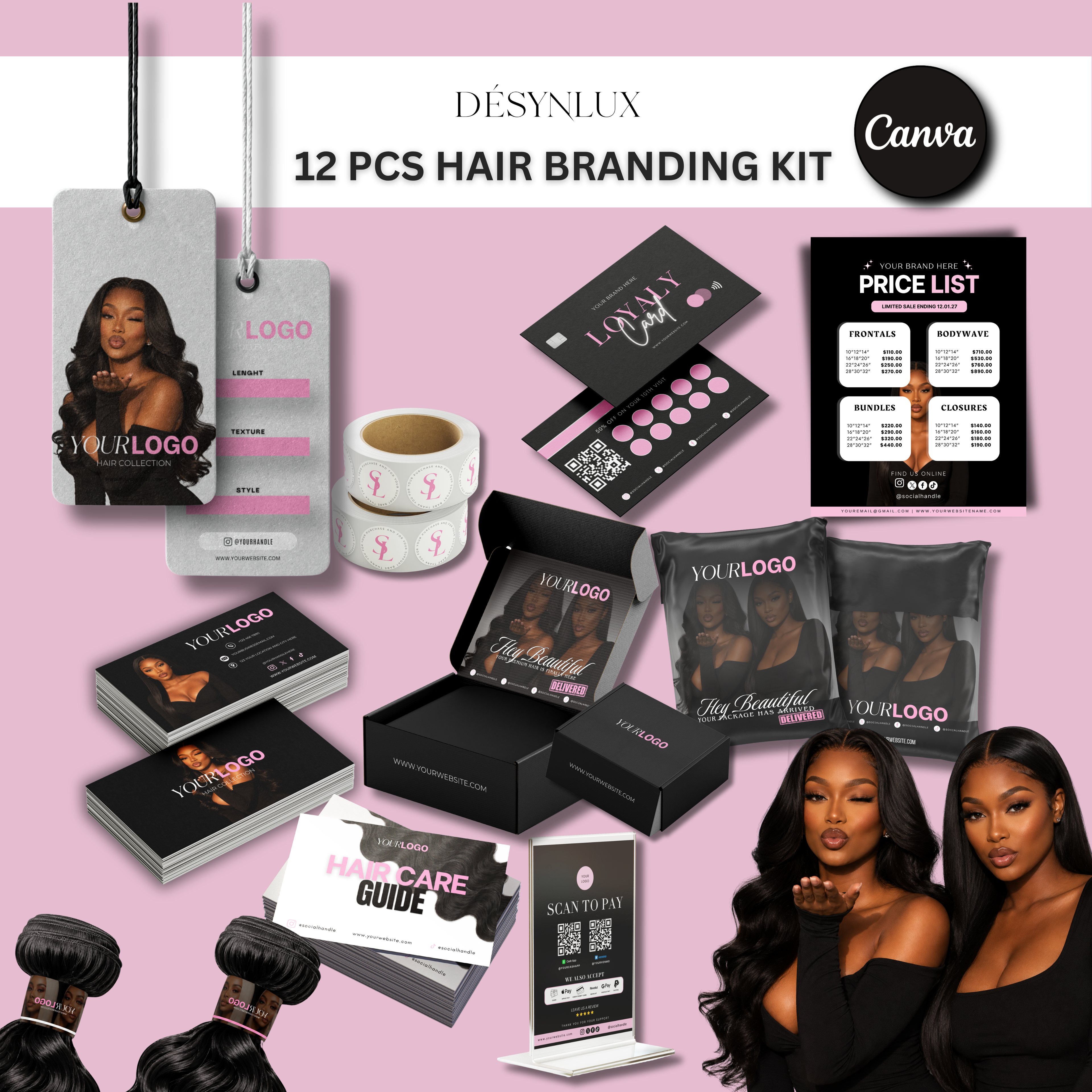 Hair Business Branding Kit (SHELUXE)