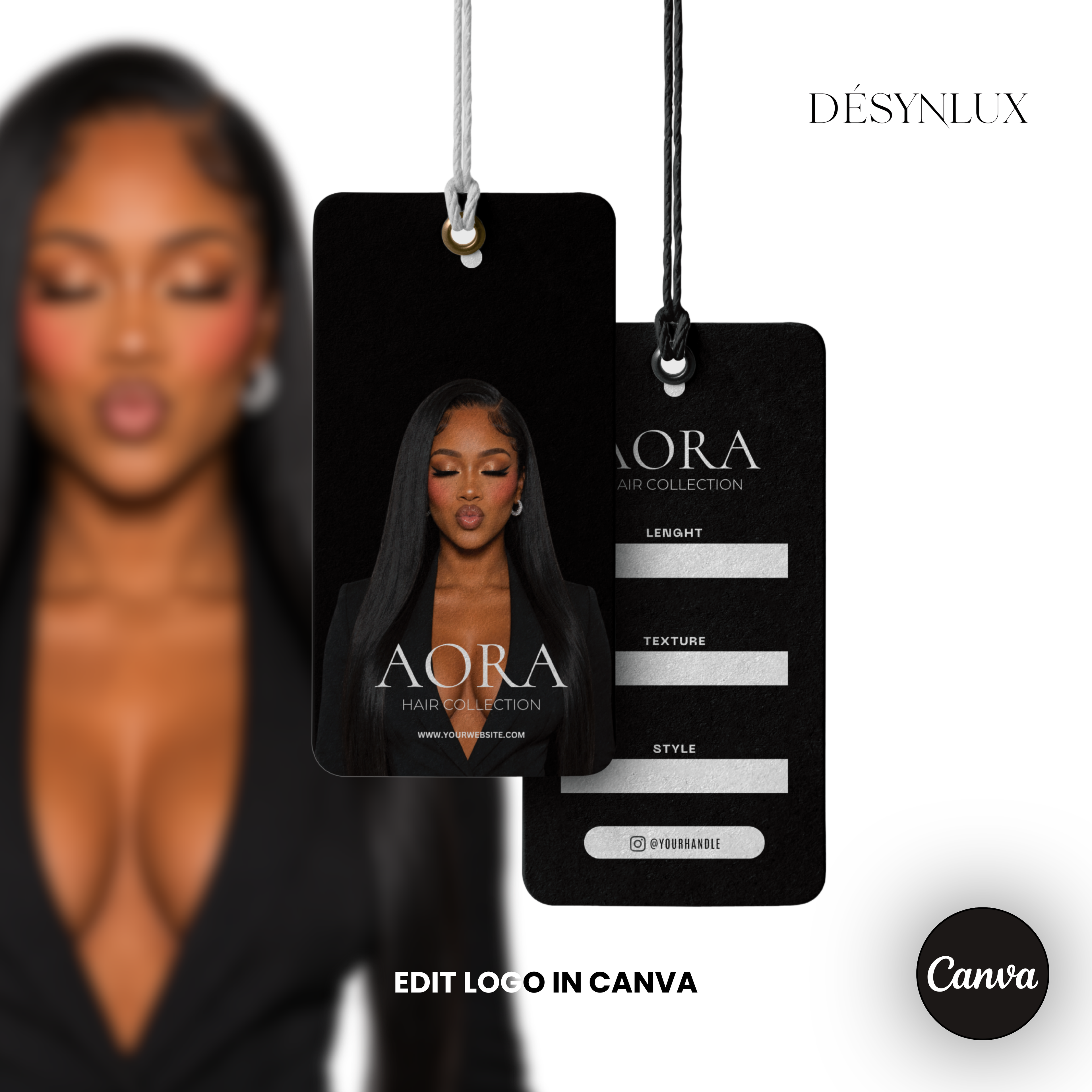 Hair Tag Template - AORA