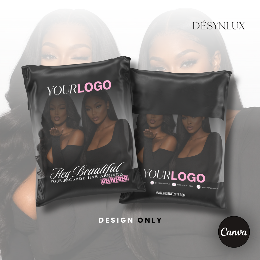Wig Polymailer Template - SHELUXE