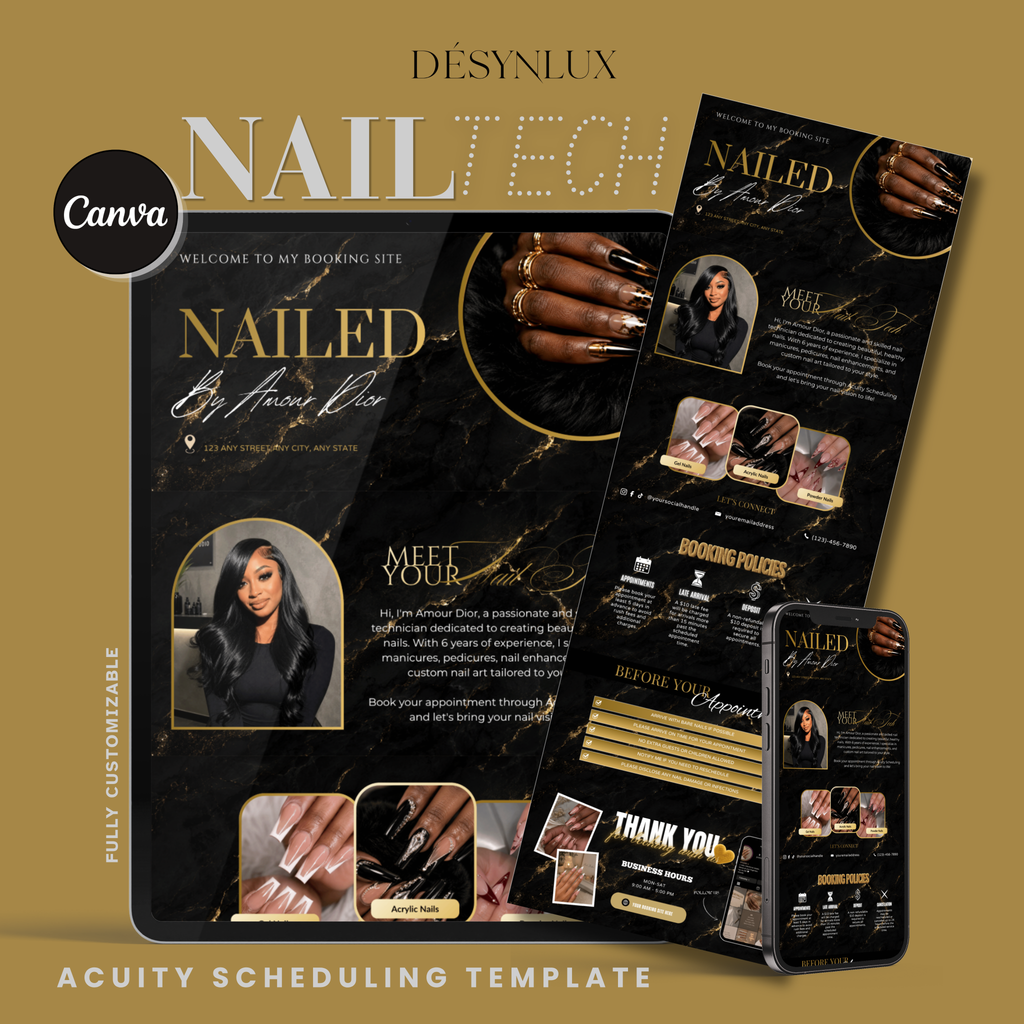 Nail Tech Acuity Scheduling Website (B&G)