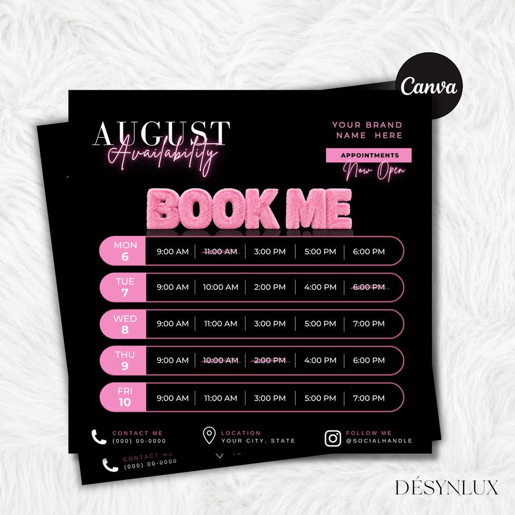 Weekly Availability Flyer (B&P)