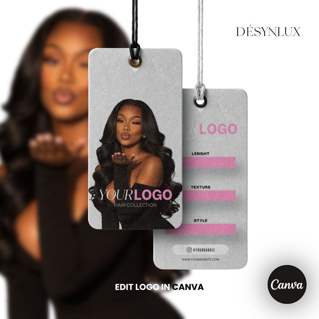 Hair Tag Template - SHELUXE