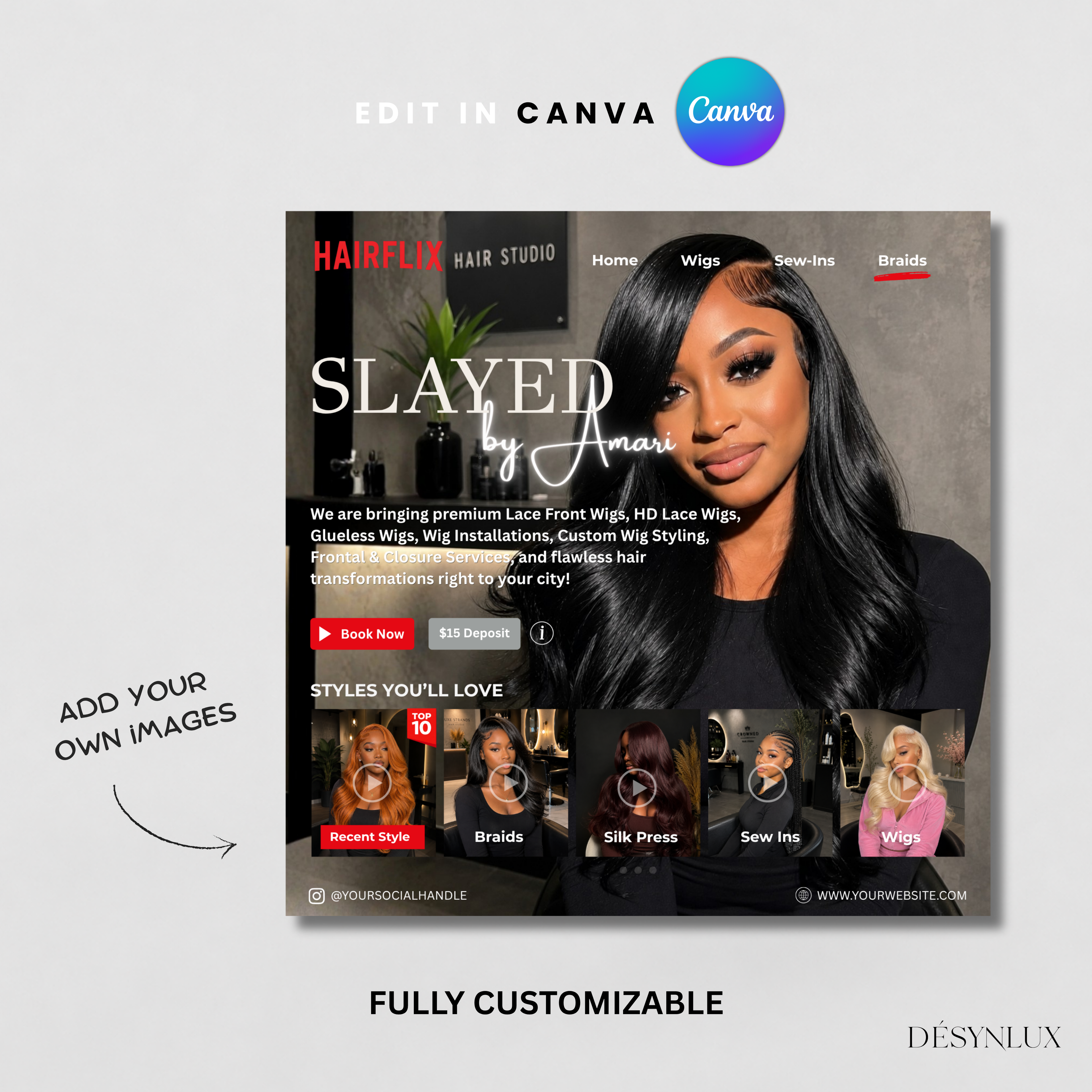 Hairflix Inspired Flyer