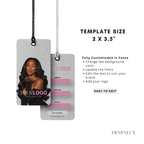 Hair Tag Template - SHELUXE