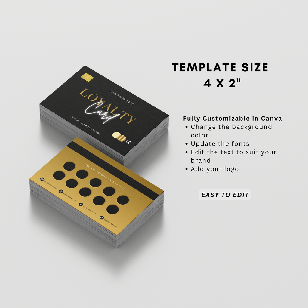 Nail Tech Loyalty Card Template