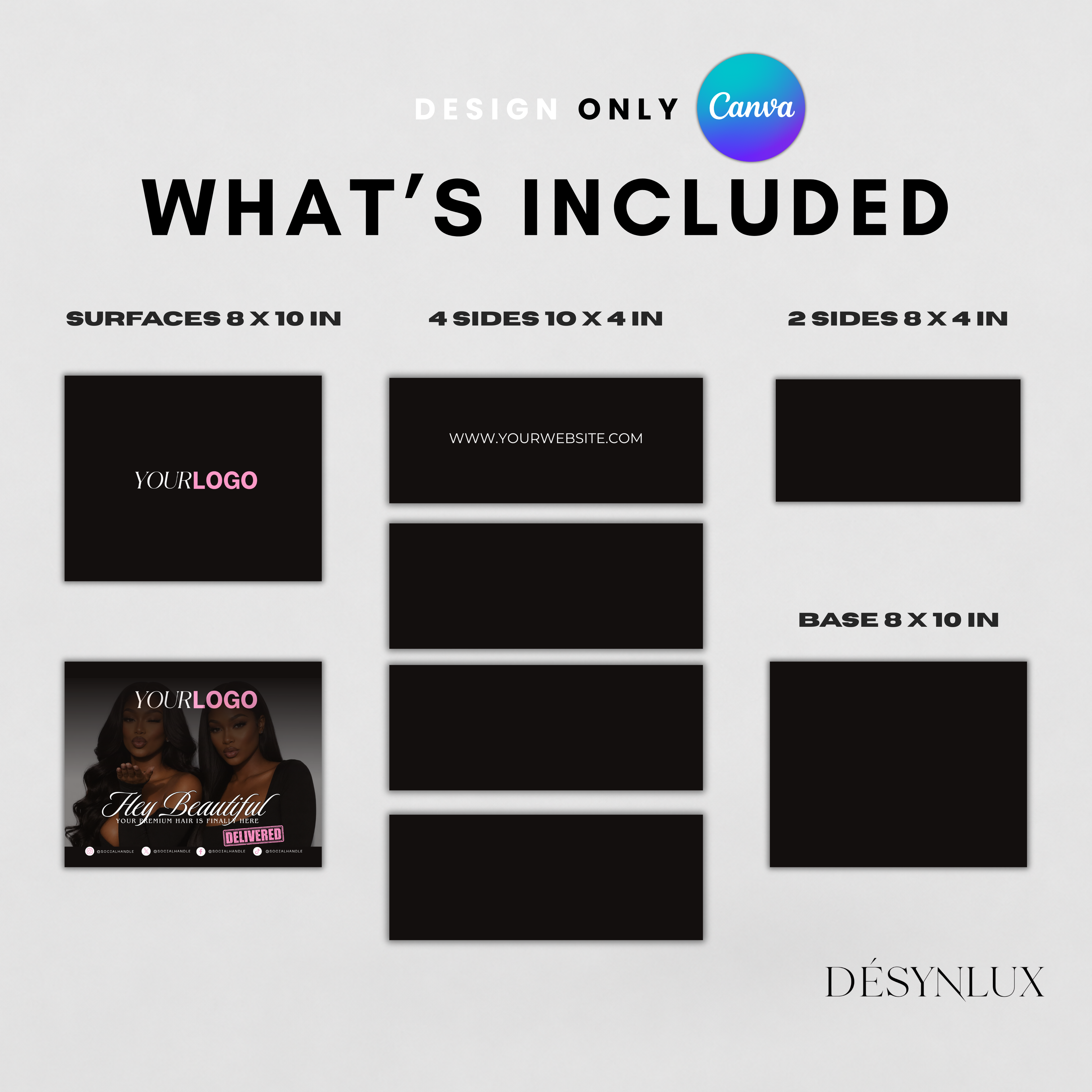 Wig Mailer Box Template - SHELUXE