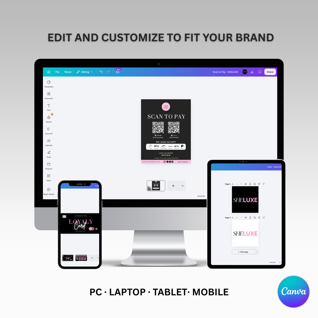 Hair Business Branding Kit (SHELUXE)