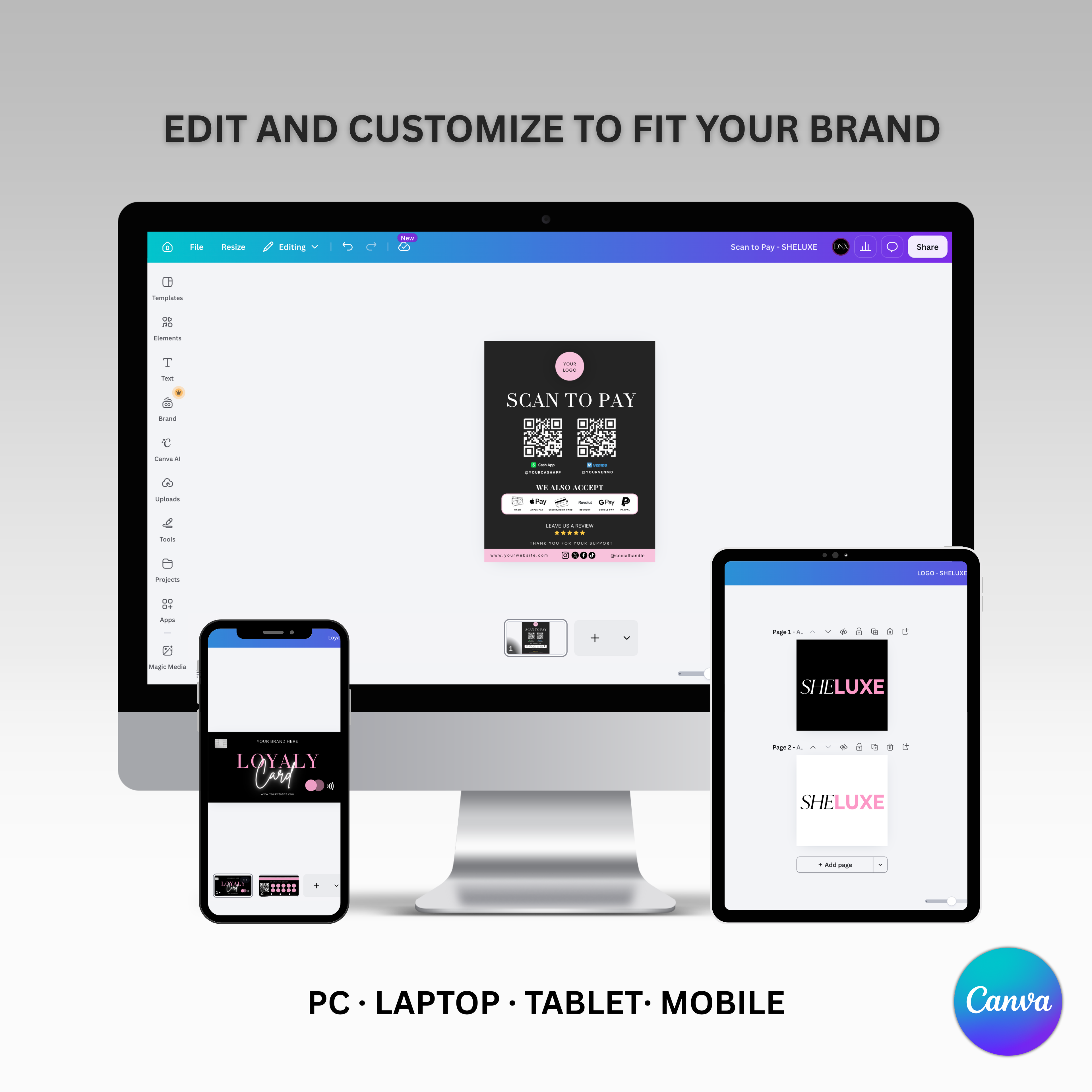 Hair Business Branding Kit (SHELUXE)