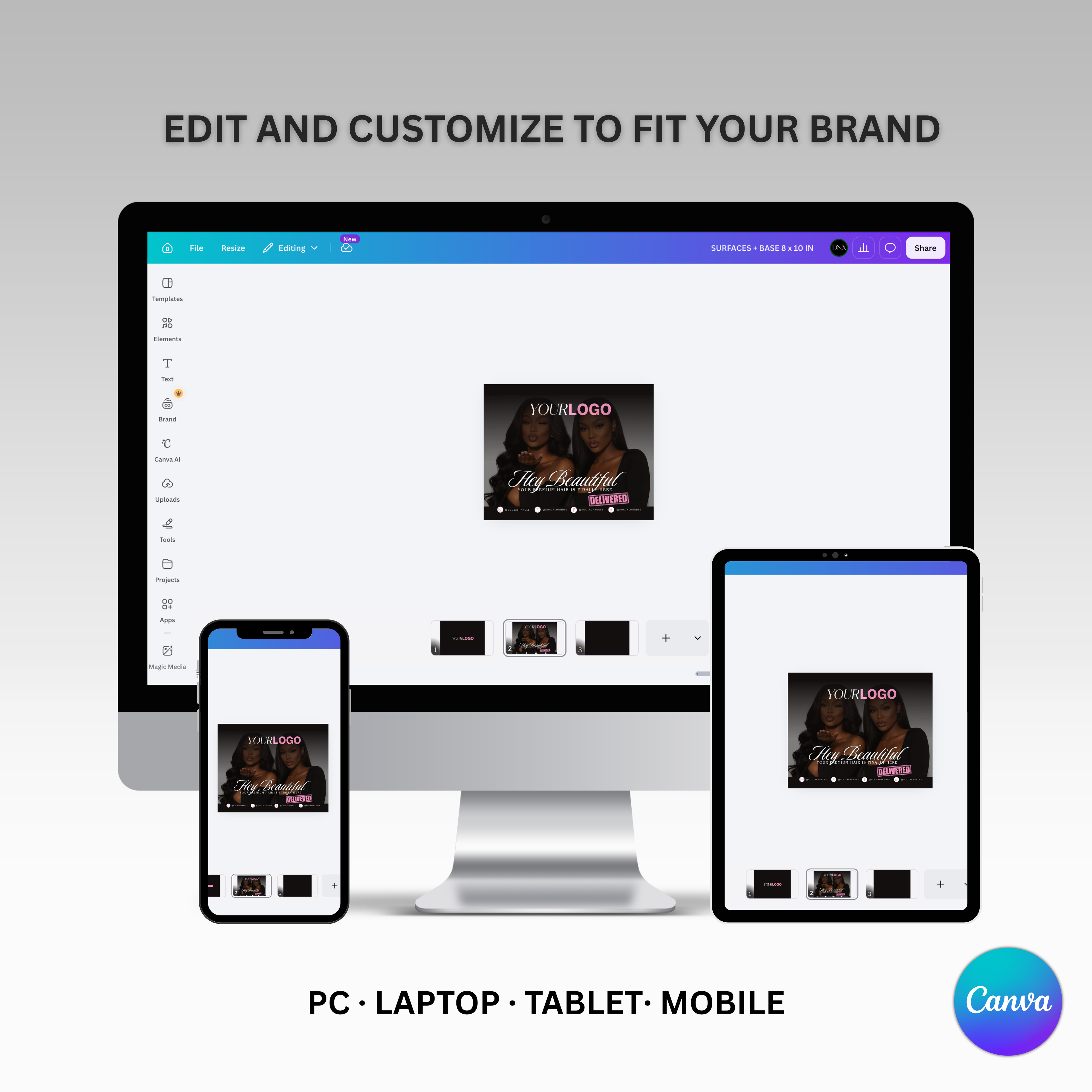 Wig Mailer Box Template - SHELUXE