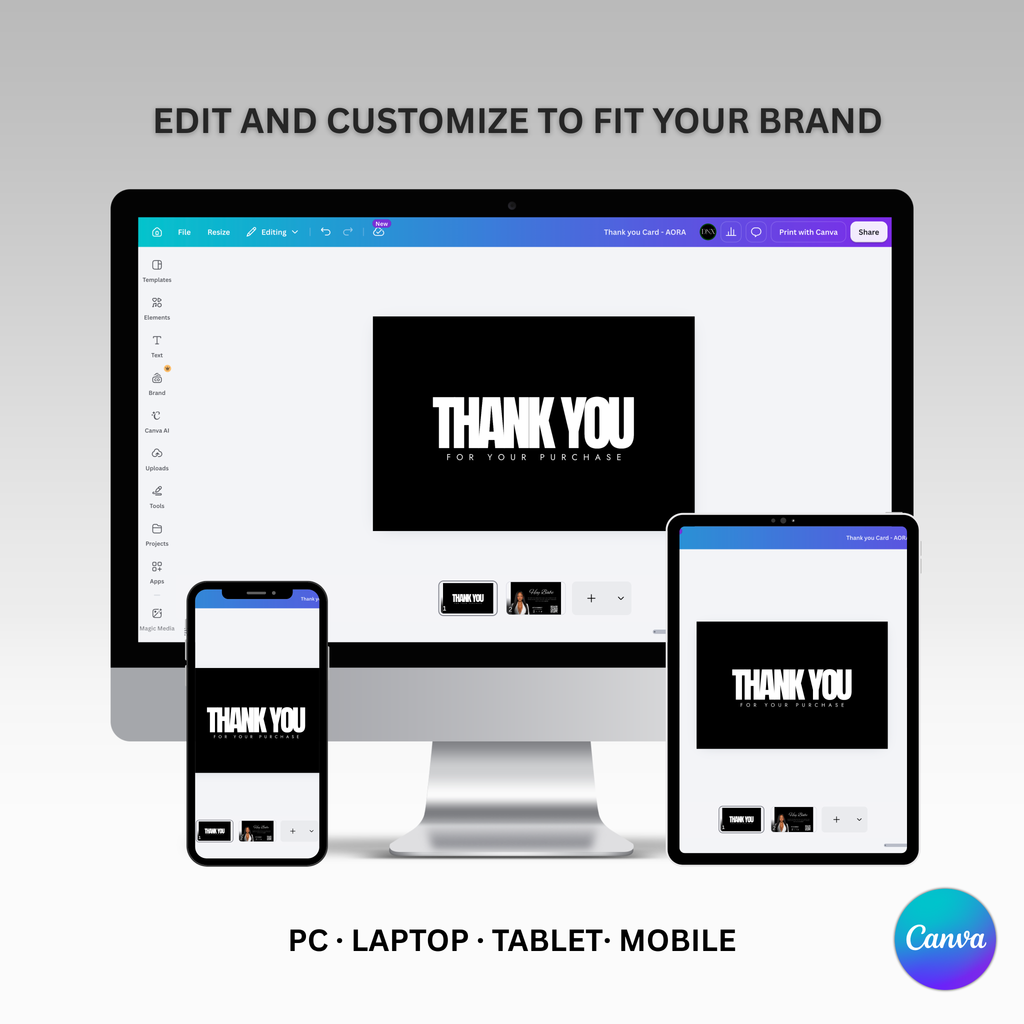 Thank You Card Template - AORA