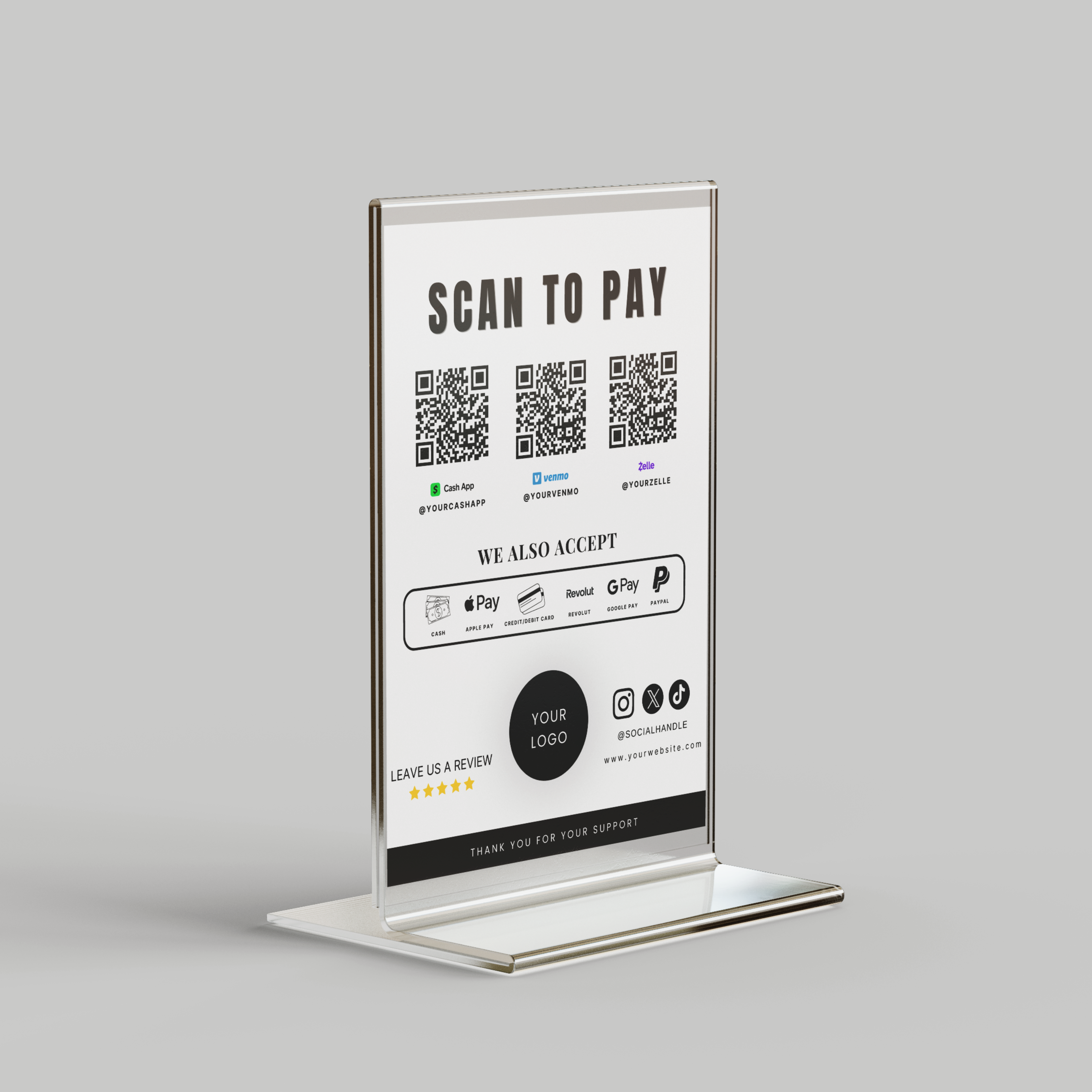 Modèle de scan pour payer - SHELUXE