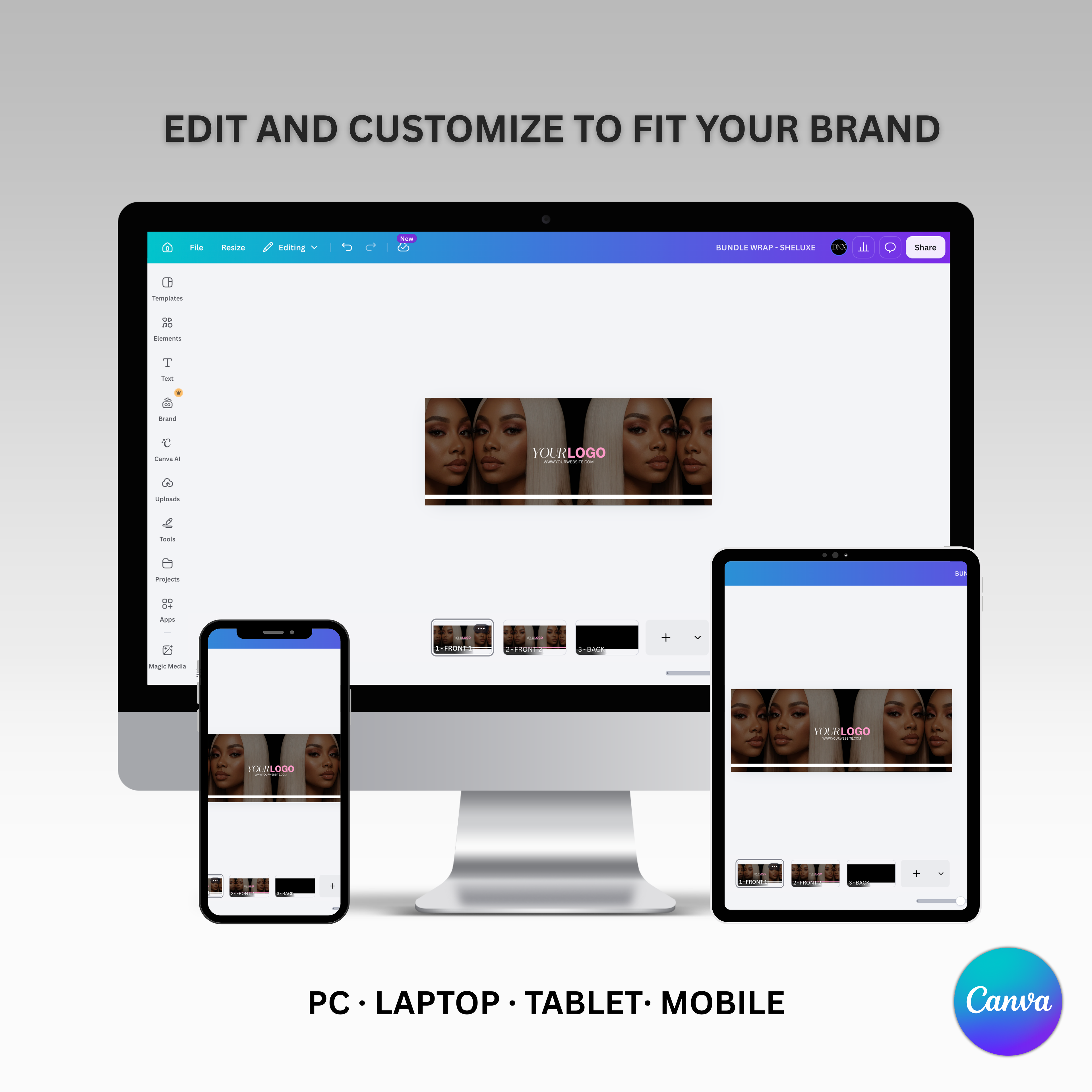 Bundle Wrap Template - SHELUXE