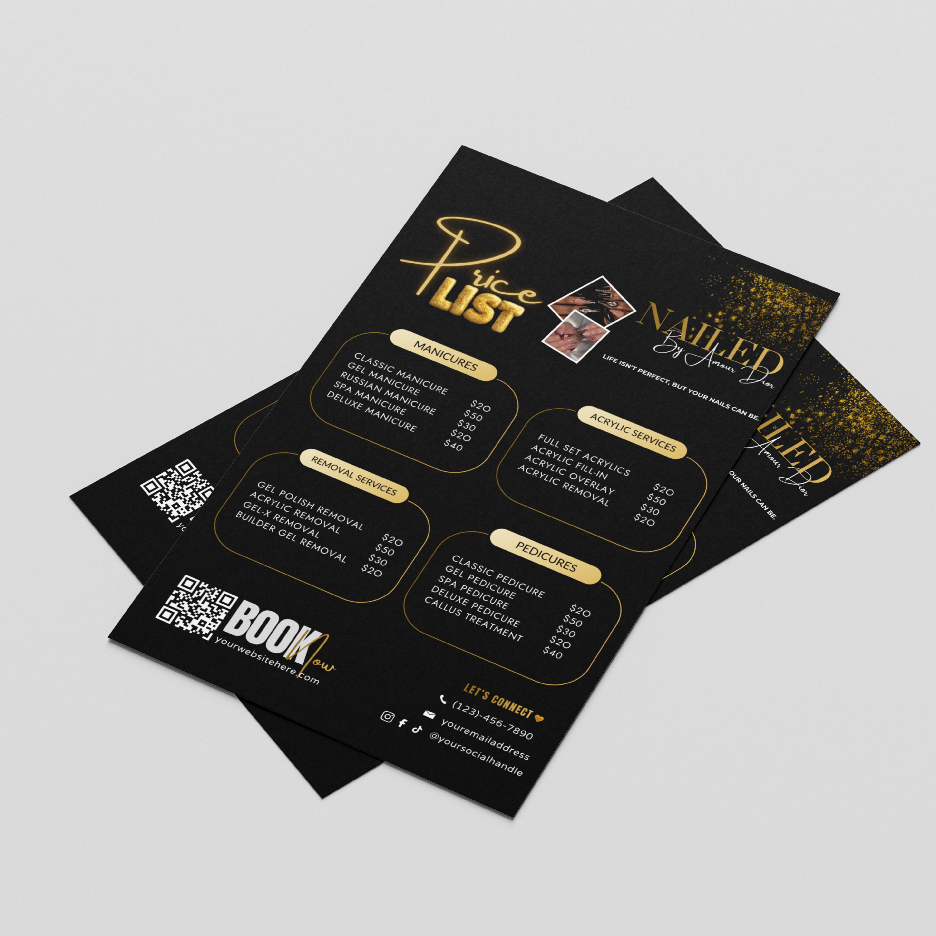 Nail Tech Price List Template - B&G
