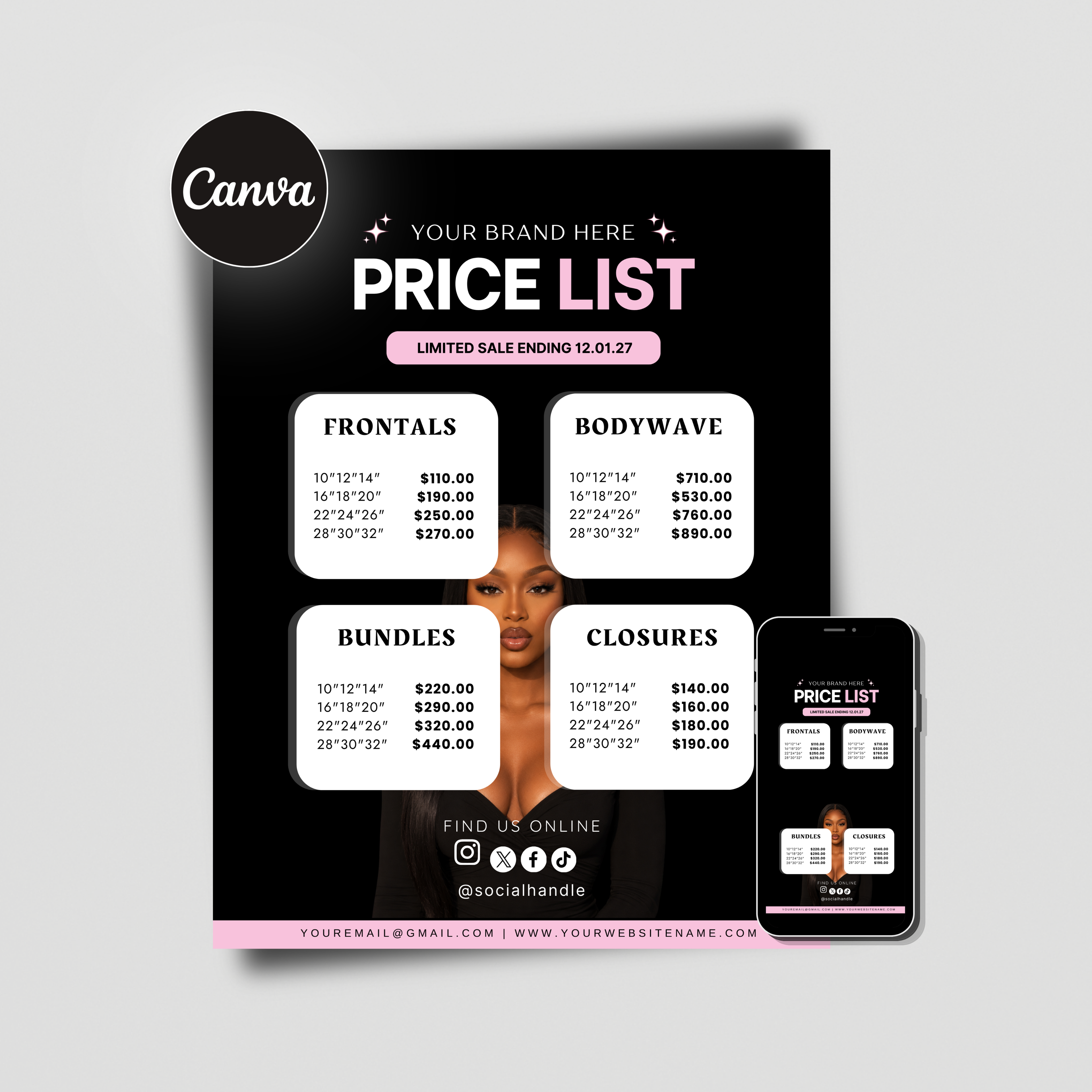 Price List Template - SHELUXE
