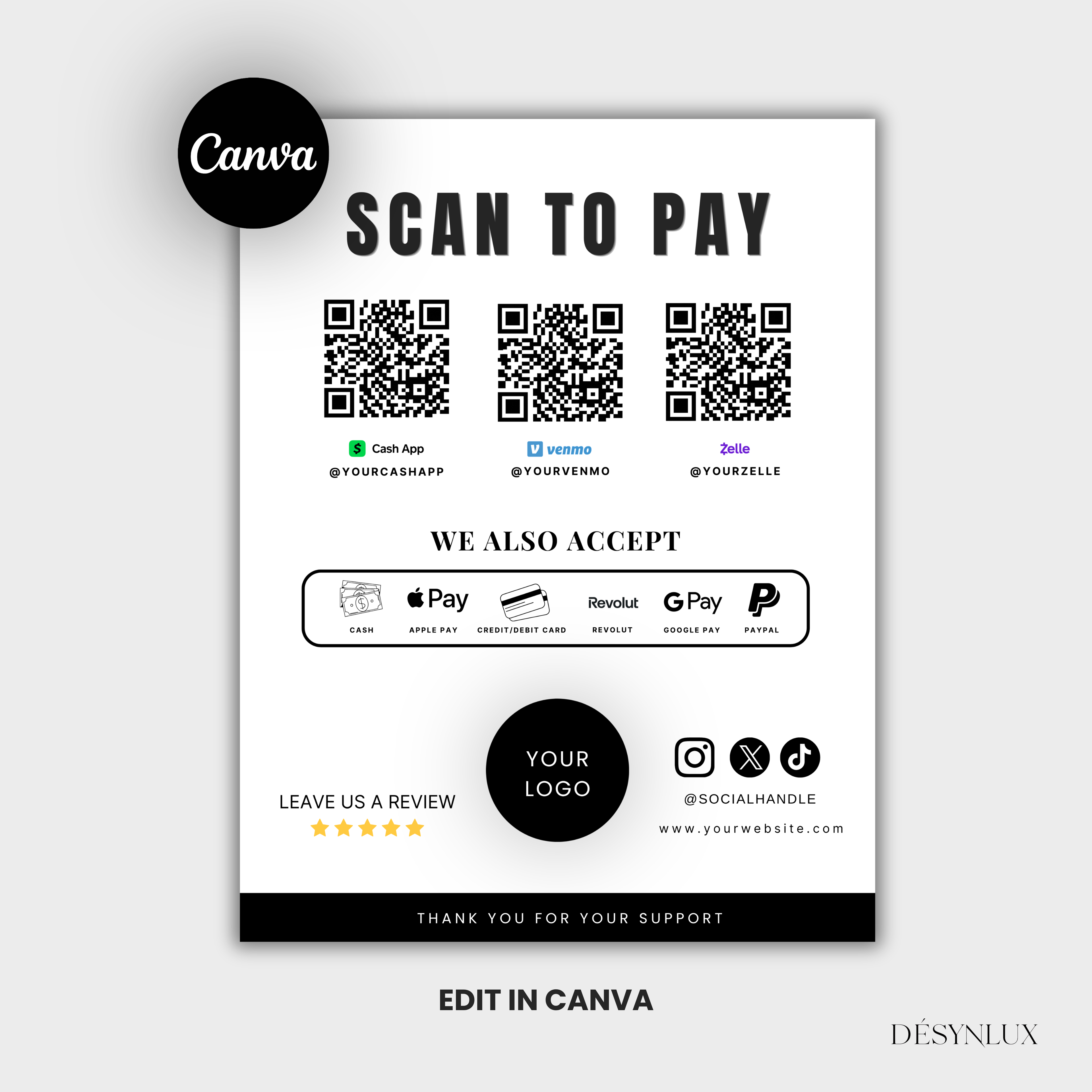 Scan to Pay Template - AORA