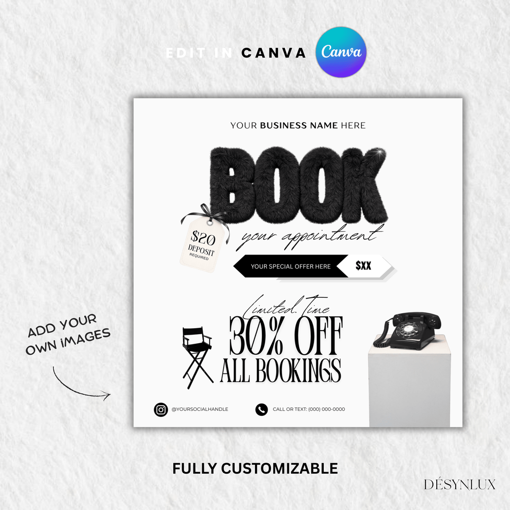 Black Booking Flyer - DÉSYNLUX