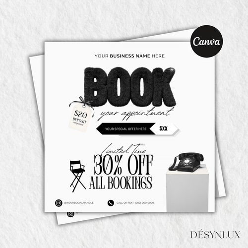 Black Booking Flyer - DÉSYNLUX