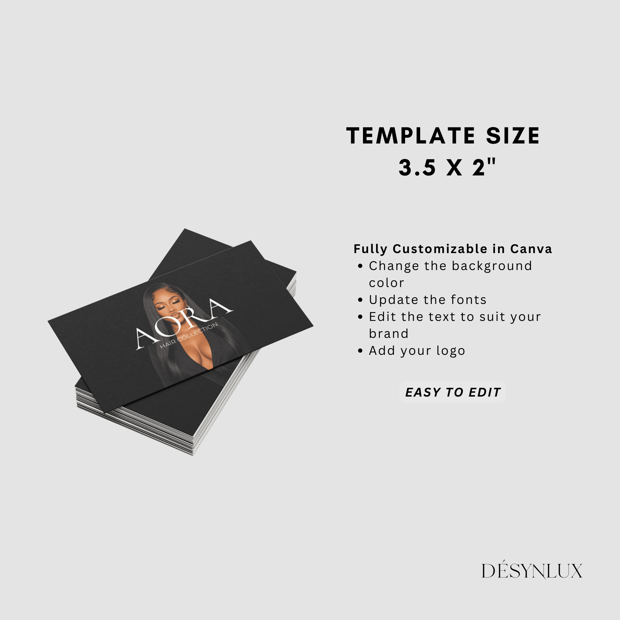 Business Card Template - AORA - DÉSYNLUX