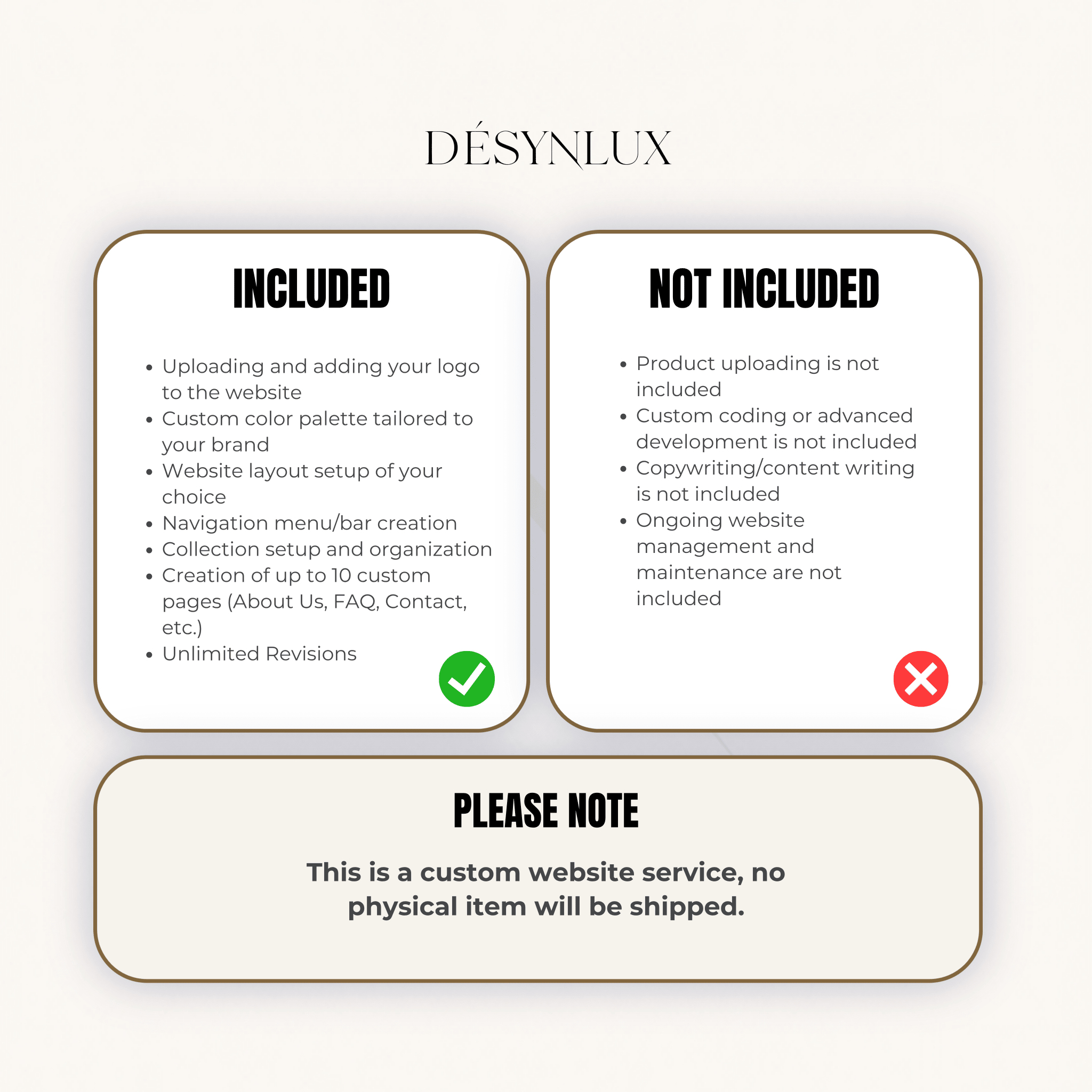 Custom Shopify Website (48 - 72 Hours) - DÉSYNLUX