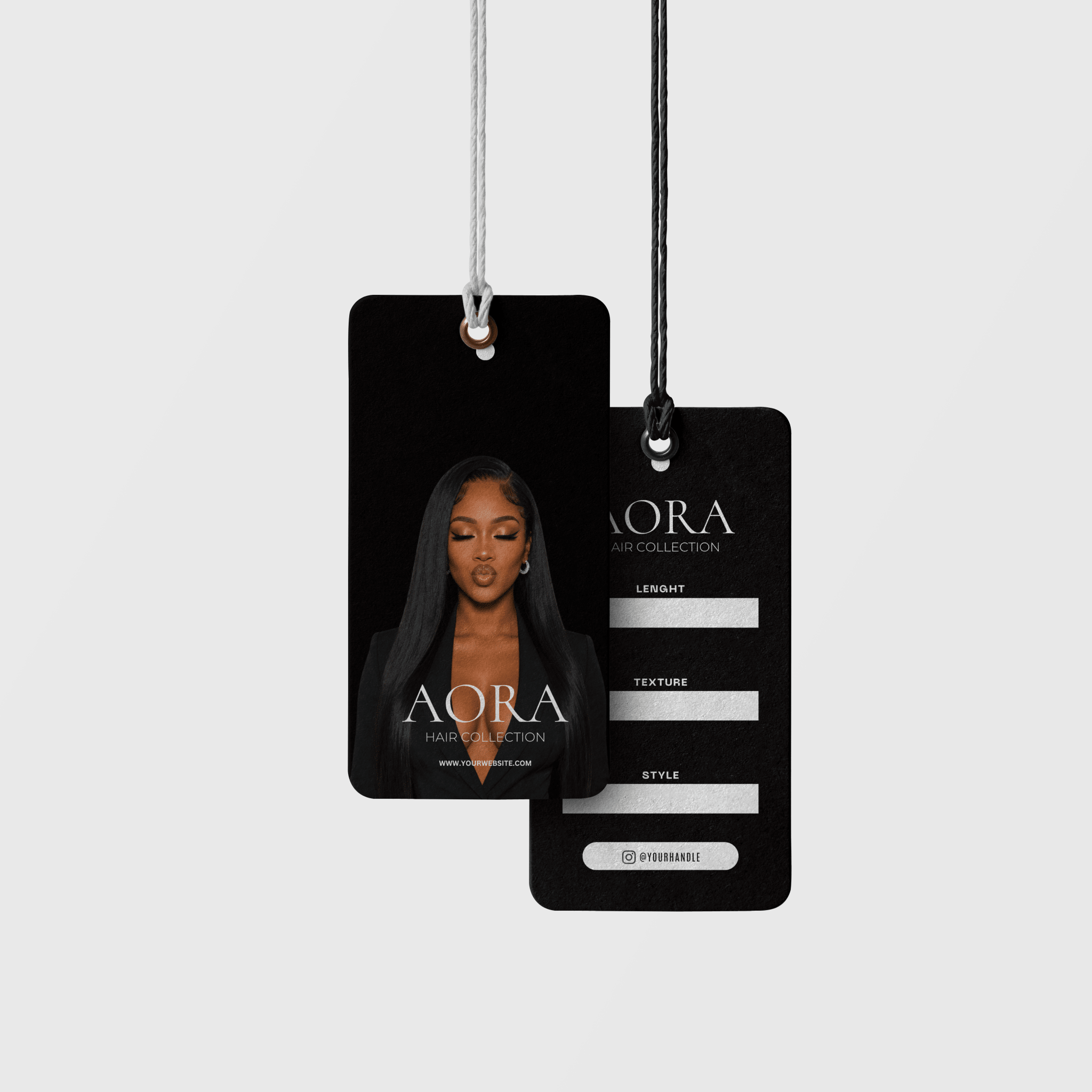Hair Tag Template - AORA - DÉSYNLUX