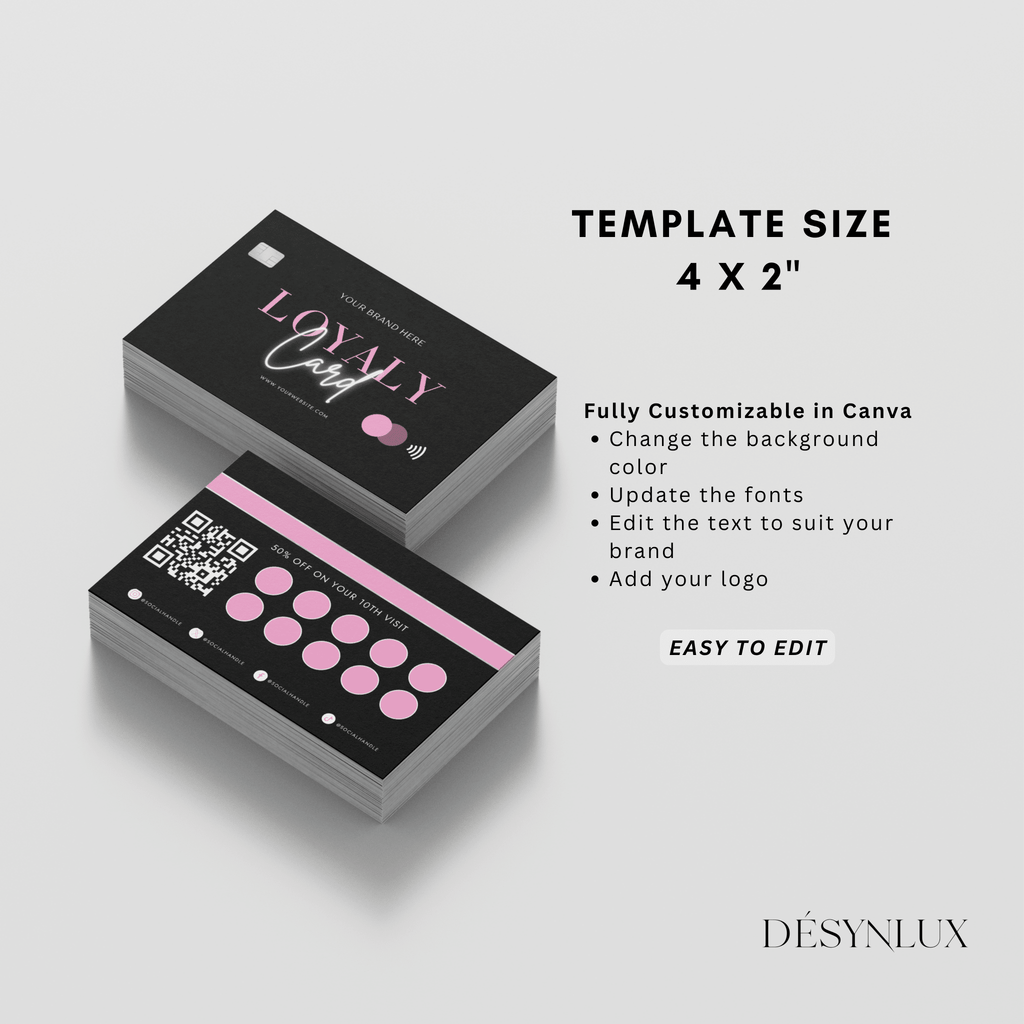 Loyalty Card Template - SHELUXE - DÉSYNLUX