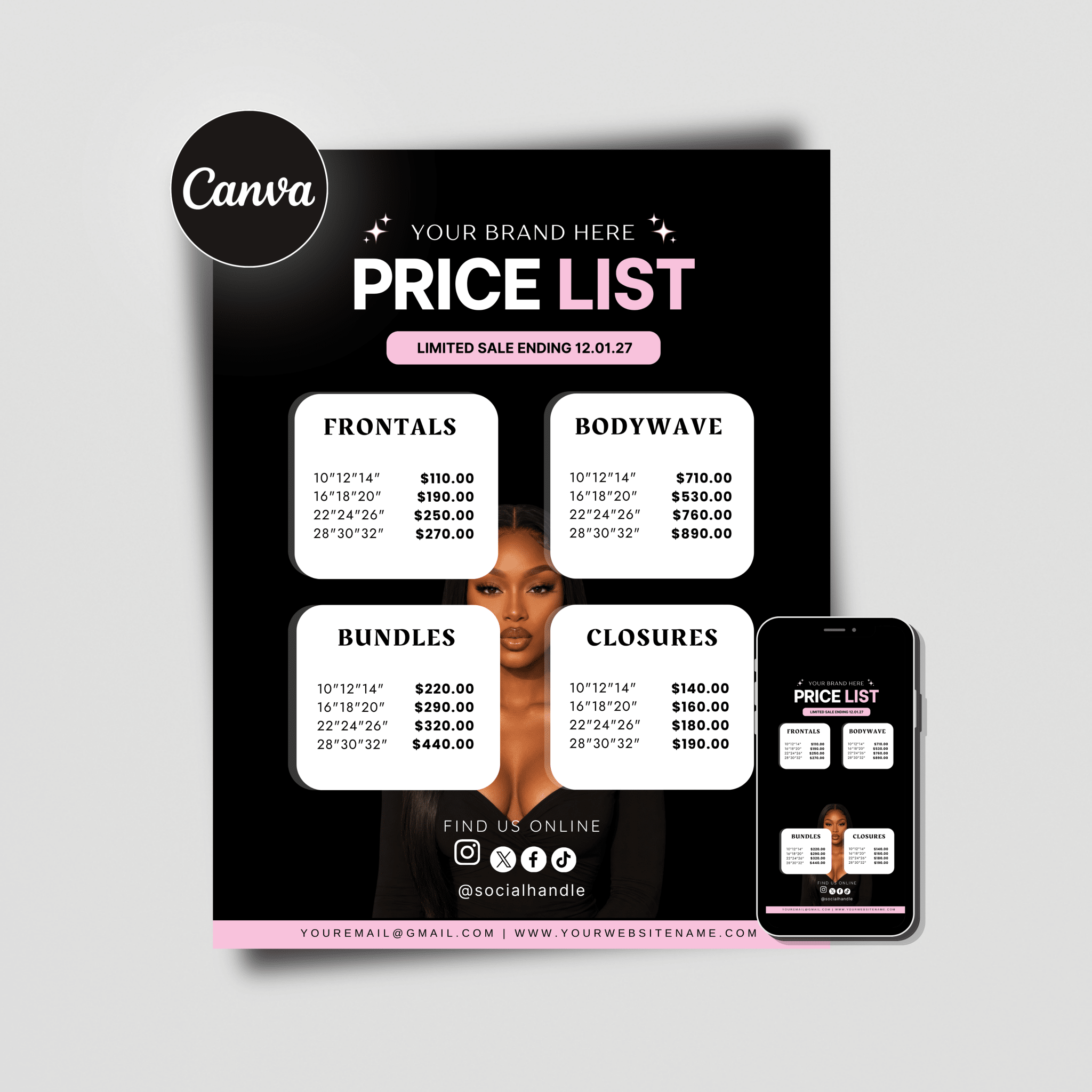 Price List Template - SHELUXE - DÉSYNLUX