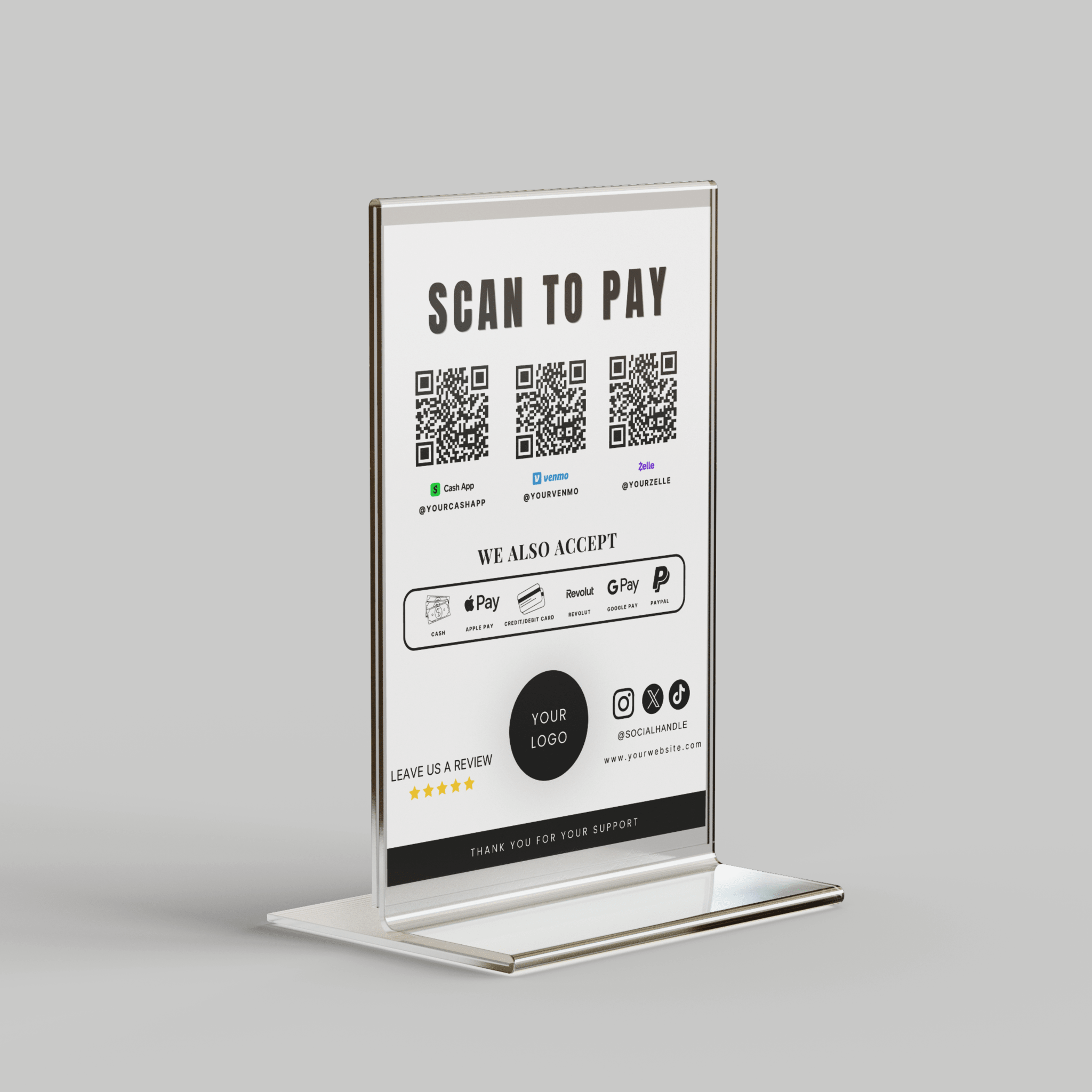 Scan to Pay Template - AORA - DÉSYNLUX