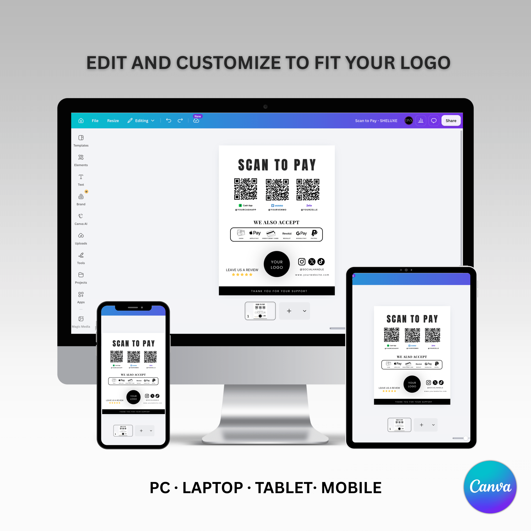 Scan to Pay Template - AORA - DÉSYNLUX