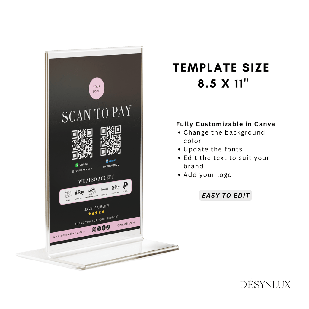 Scan to Pay Template - SHELUXE - DÉSYNLUX