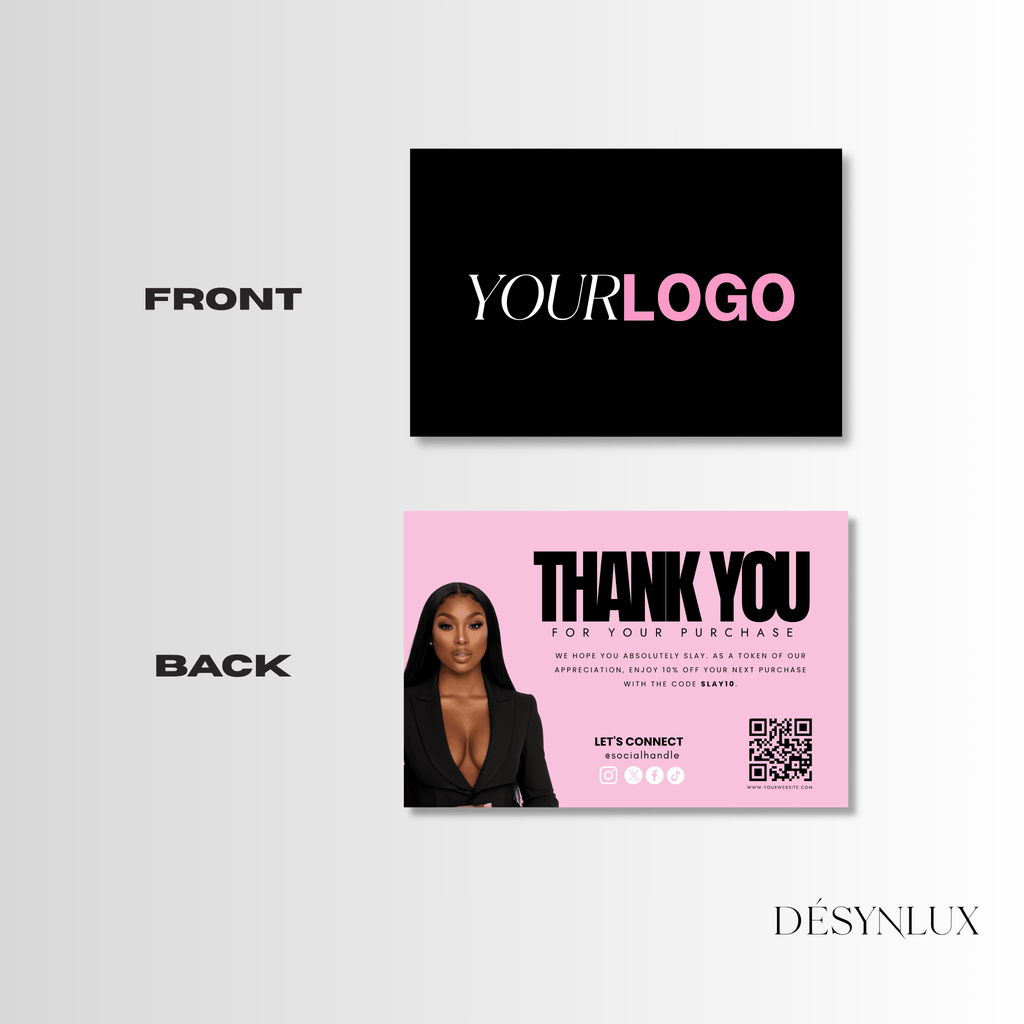 Thank You Card Template - SHELUXE - DÉSYNLUX