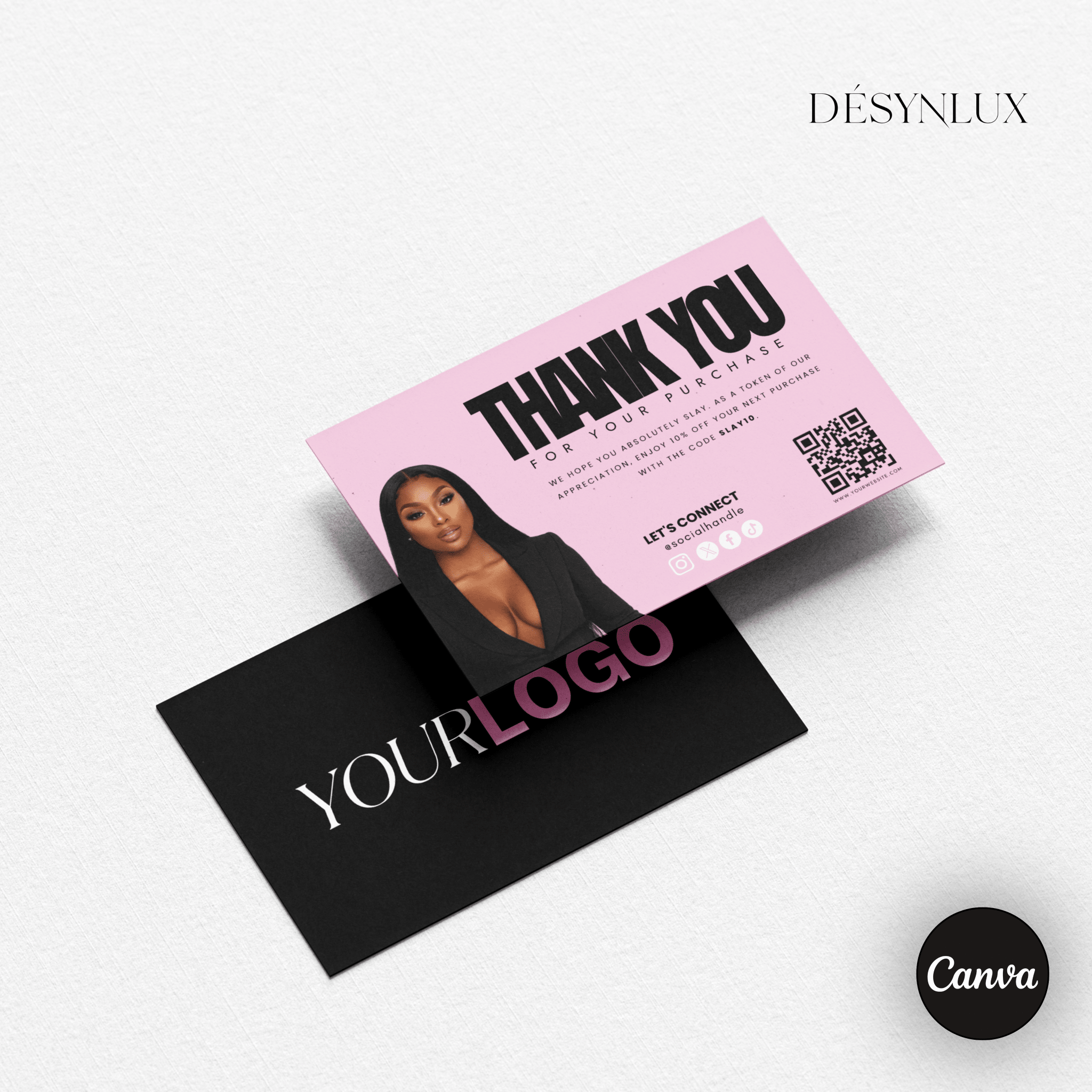 Thank You Card Template - SHELUXE - DÉSYNLUX
