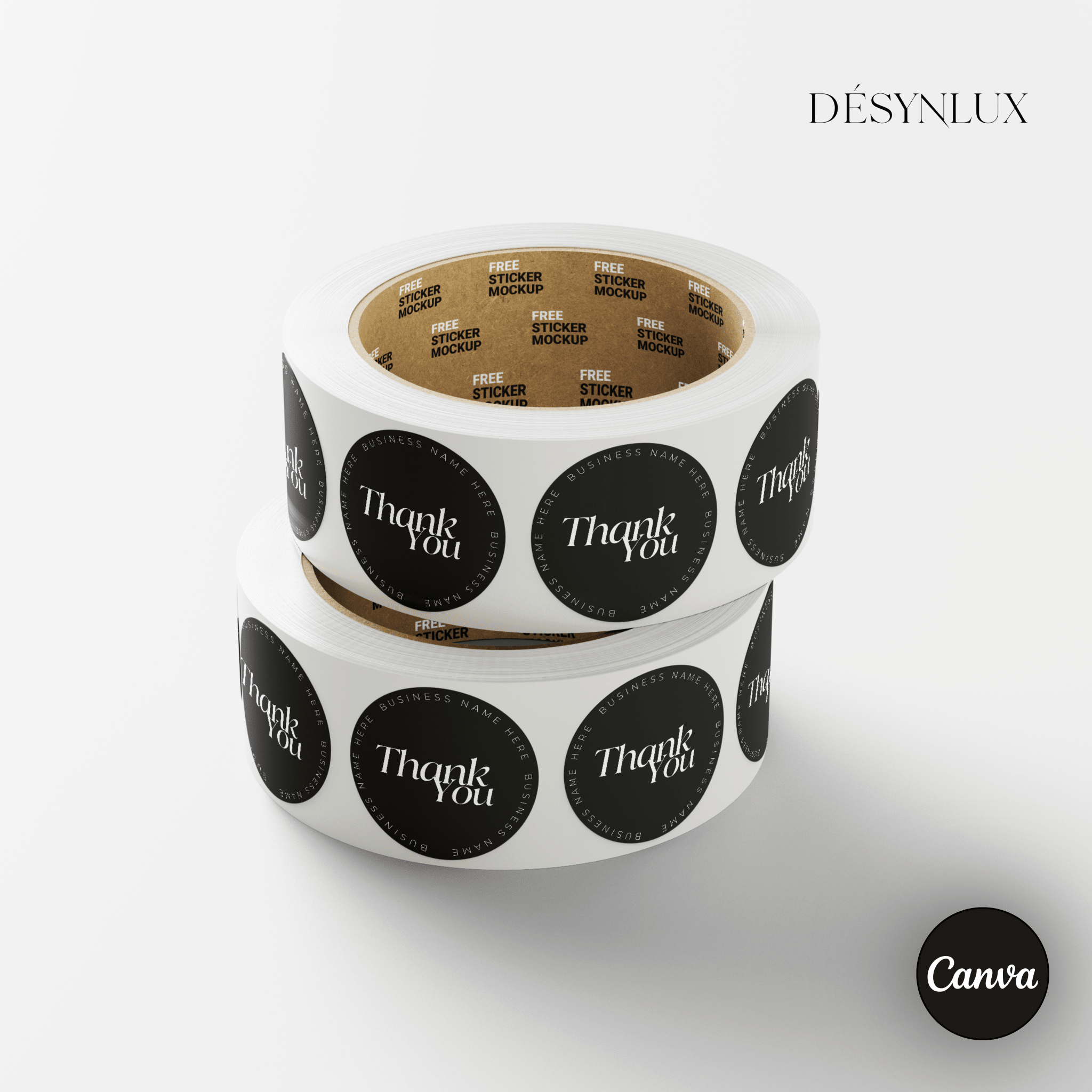 Thank You Sticker Template - AORA - DÉSYNLUX