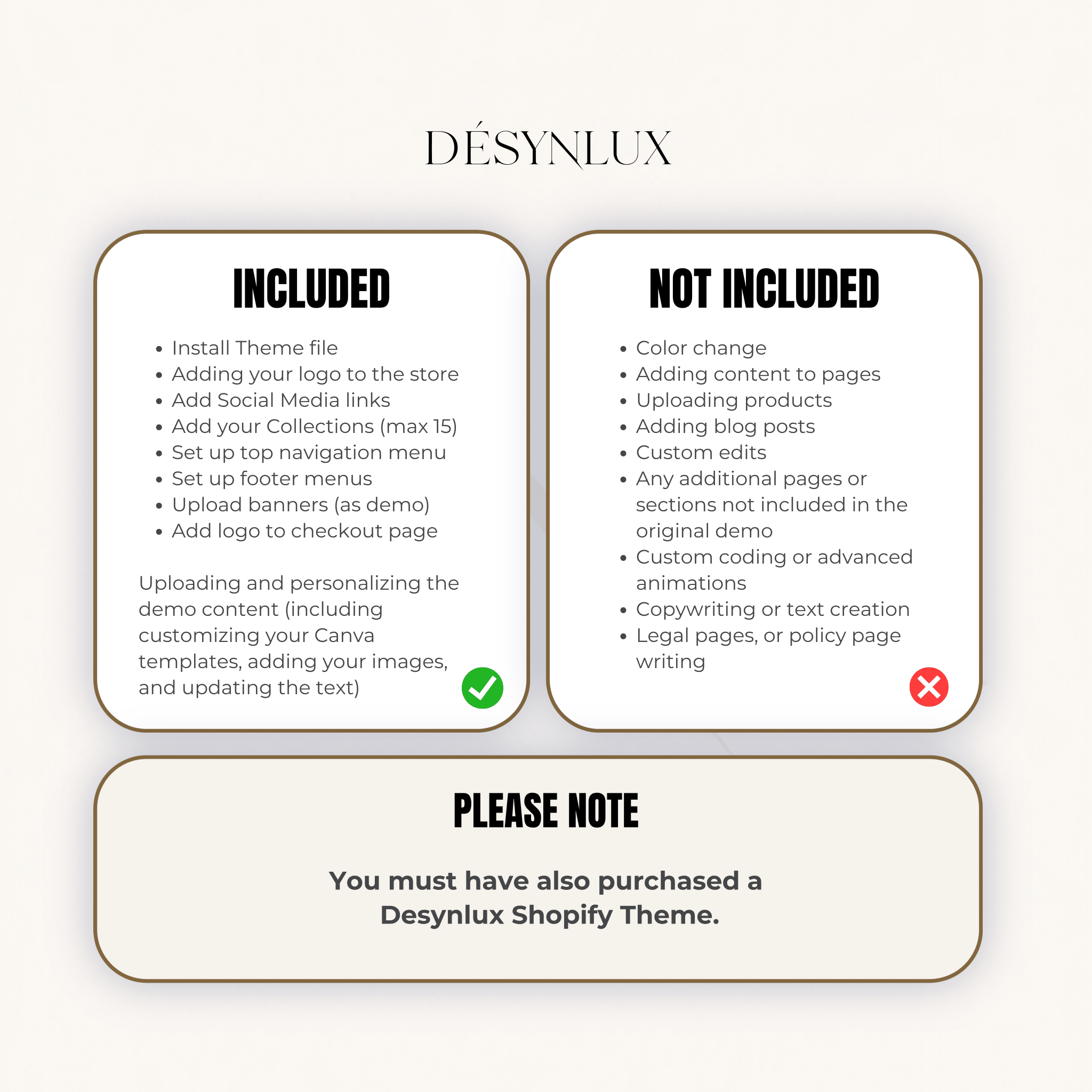 Website Theme Installation (24 - 48 Hours) - DÉSYNLUX