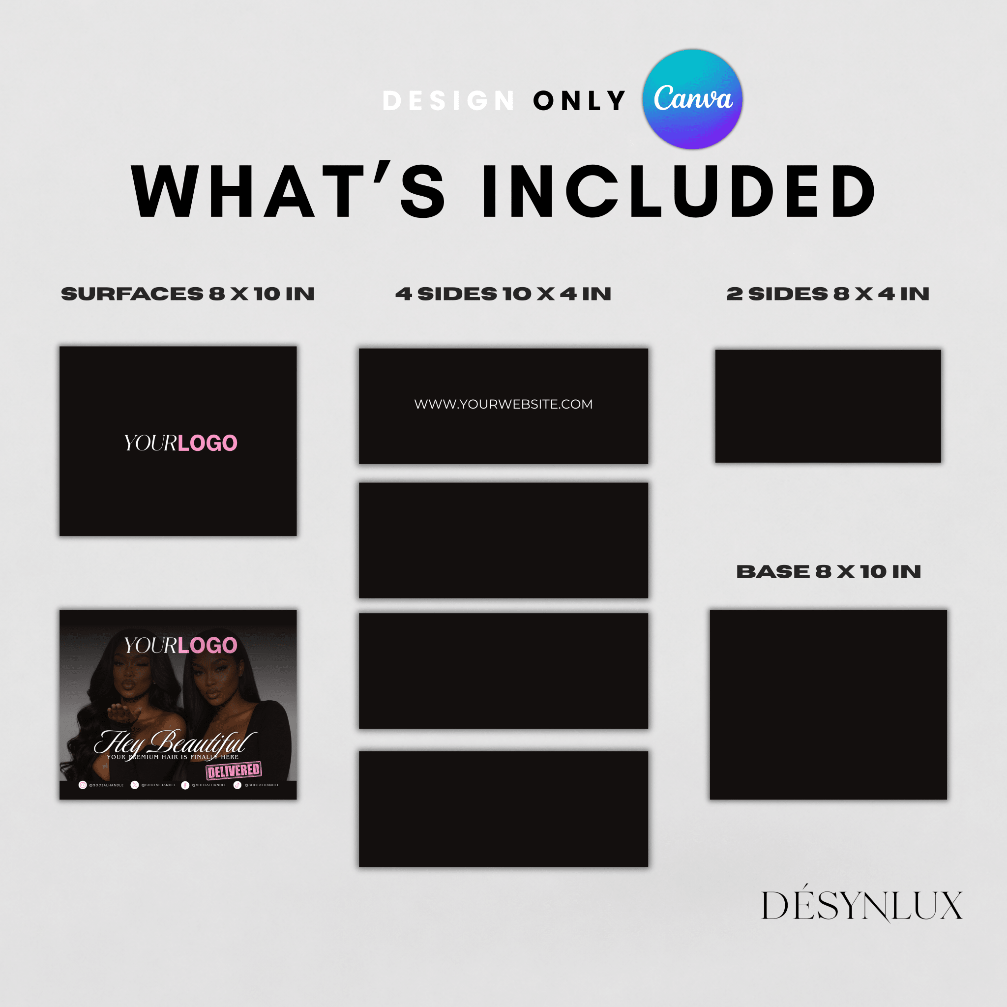 Wig Mailer Box Template - SHELUXE - DÉSYNLUX